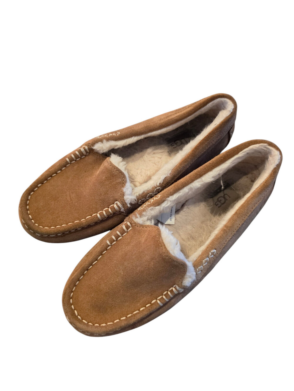 UGG Women Ansley Slipper Chestnut Suede Moccasin Loafer 1106878 Size 10 - Picture 2 of 7